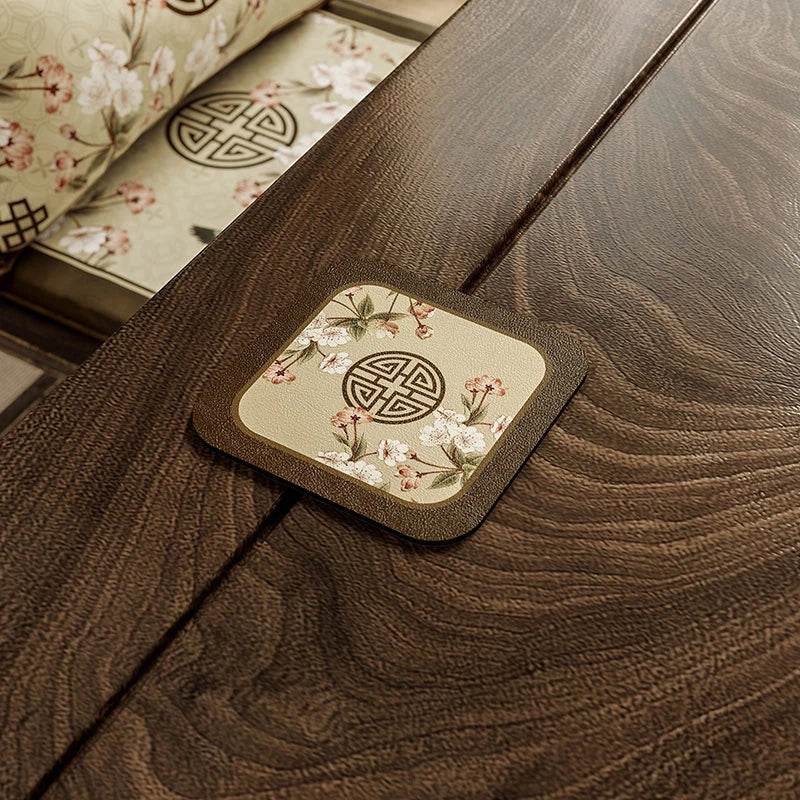 Chinoiserie Retro Spring Floral Chinese Pattern Tea Table Mat - SinoCultural -- TM007A15
