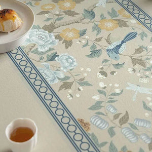 Chinoiserie Spring Blossom Waterproof Rectangular Table Mat - SinoCultural -- TM045A6060