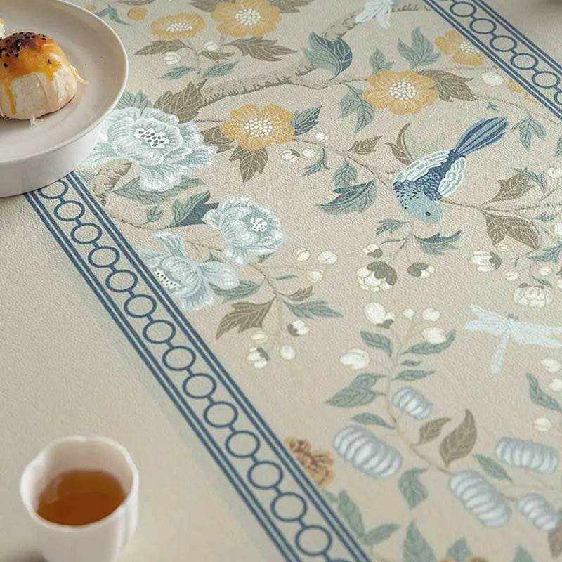 Chinoiserie Spring Blossom Waterproof Rectangular Table Mat - SinoCultural -- TM045A6060