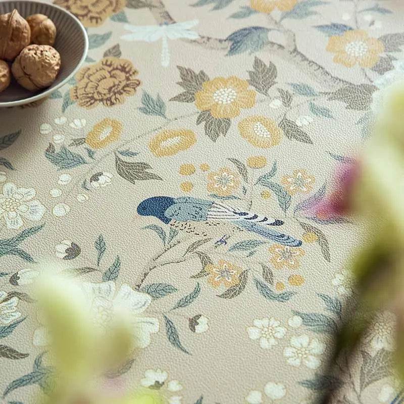 Chinoiserie Spring Blossom Waterproof Rectangular Table Mat - SinoCultural -- TM045A6060