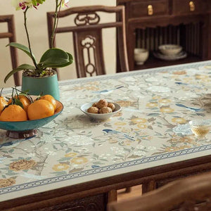 Chinoiserie Spring Blossom Waterproof Rectangular Table Mat - SinoCultural -- TM045A6060