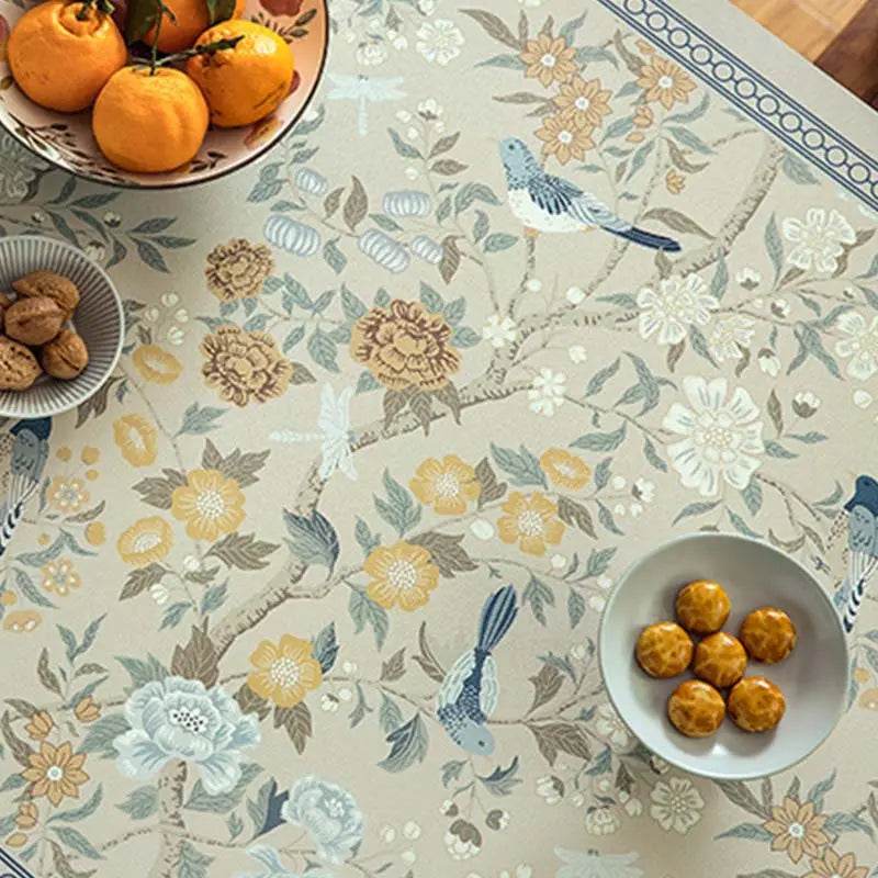 Chinoiserie Spring Blossom Waterproof Rectangular Table Mat - SinoCultural -- TM045A6060