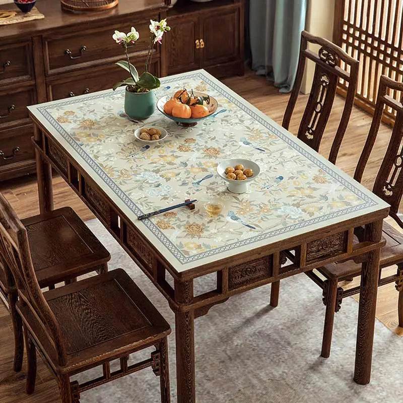 Chinoiserie Spring Blossom Waterproof Rectangular Table Mat - SinoCultural -- TM045A6060