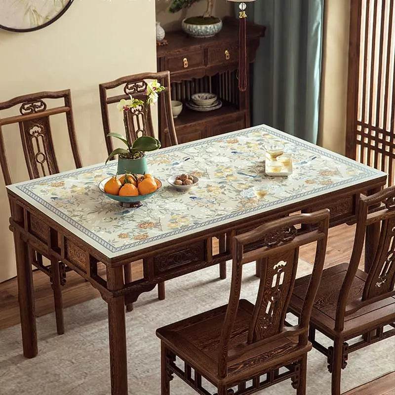 Chinoiserie Spring Blossom Waterproof Rectangular Table Mat - SinoCultural -- TM045A6060