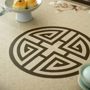 Chinoiserie Springtime Floral and Bird Classical Table Mat - SinoCultural -- TM019A6060