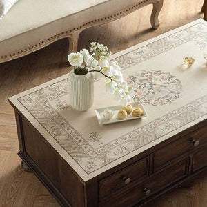 Chinoiserie Stain Resistant Leather Coffee Table Mat - SinoCultural -- TM016A4060