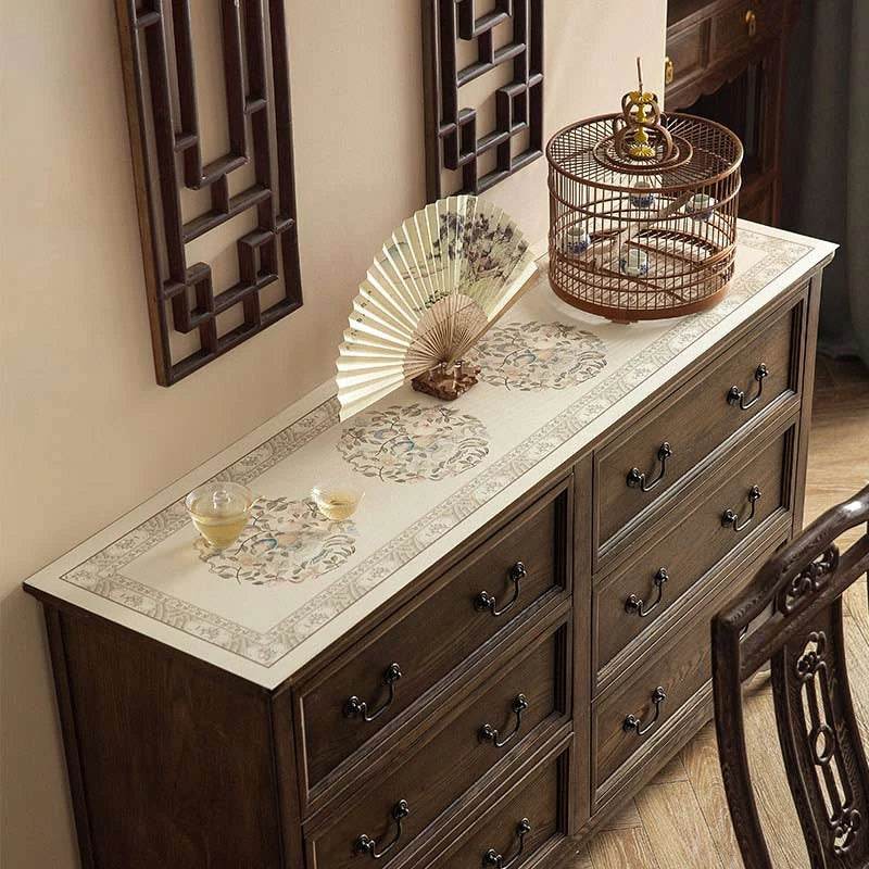 Chinoiserie Vintage Elegant Waterproof TV Table Mat - SinoCultural -- TM038A3090