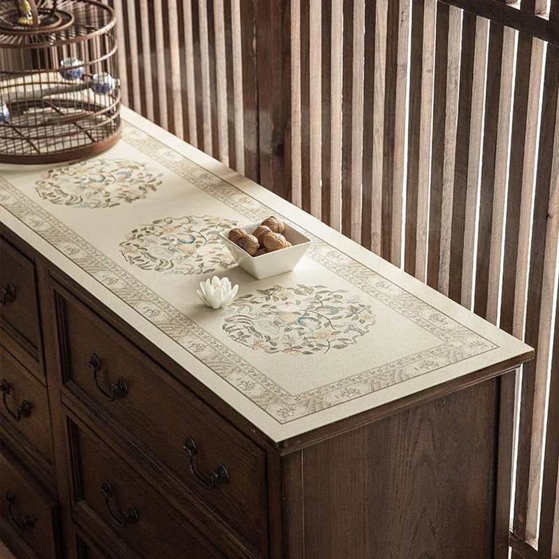 Chinoiserie Vintage Elegant Waterproof TV Table Mat - SinoCultural -- TM038A3090