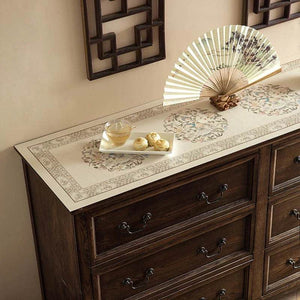 Chinoiserie Vintage Elegant Waterproof TV Table Mat - SinoCultural -- TM038A3090