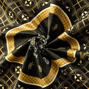 Chinoiserie Vintage Luxury High-End Black Table Runner - SinoCultural -- TR017BK160