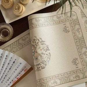 2-Piece Chinoiserie Waterproof and Oil-proof Leather Washable Placemat - SinoCultural -- TM031A30