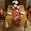 Chinoiserie Wedding Celebration Prosperity Table Runner - SinoCultural -- TR015R160