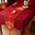 Chinoiserie Wedding Celebration Prosperity 囍(xǐ) Table Runner - SinoCultural -- TR010R160