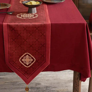 Chinoiserie Wedding Celebration Red Table Runner - SinoCultural -- TR021R160