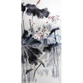 Colorful Ink Lotus - SinoCultural -- W0159