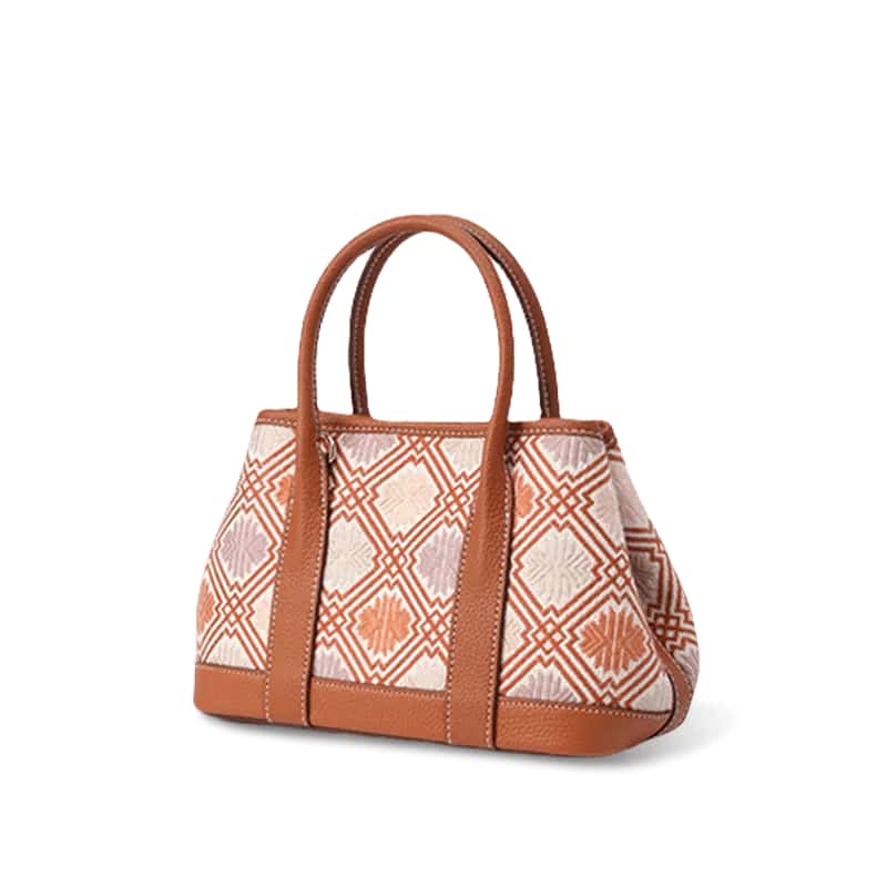 Zhuang Brocade Chrysanthemum Pattern Luxury Crossbody Bag