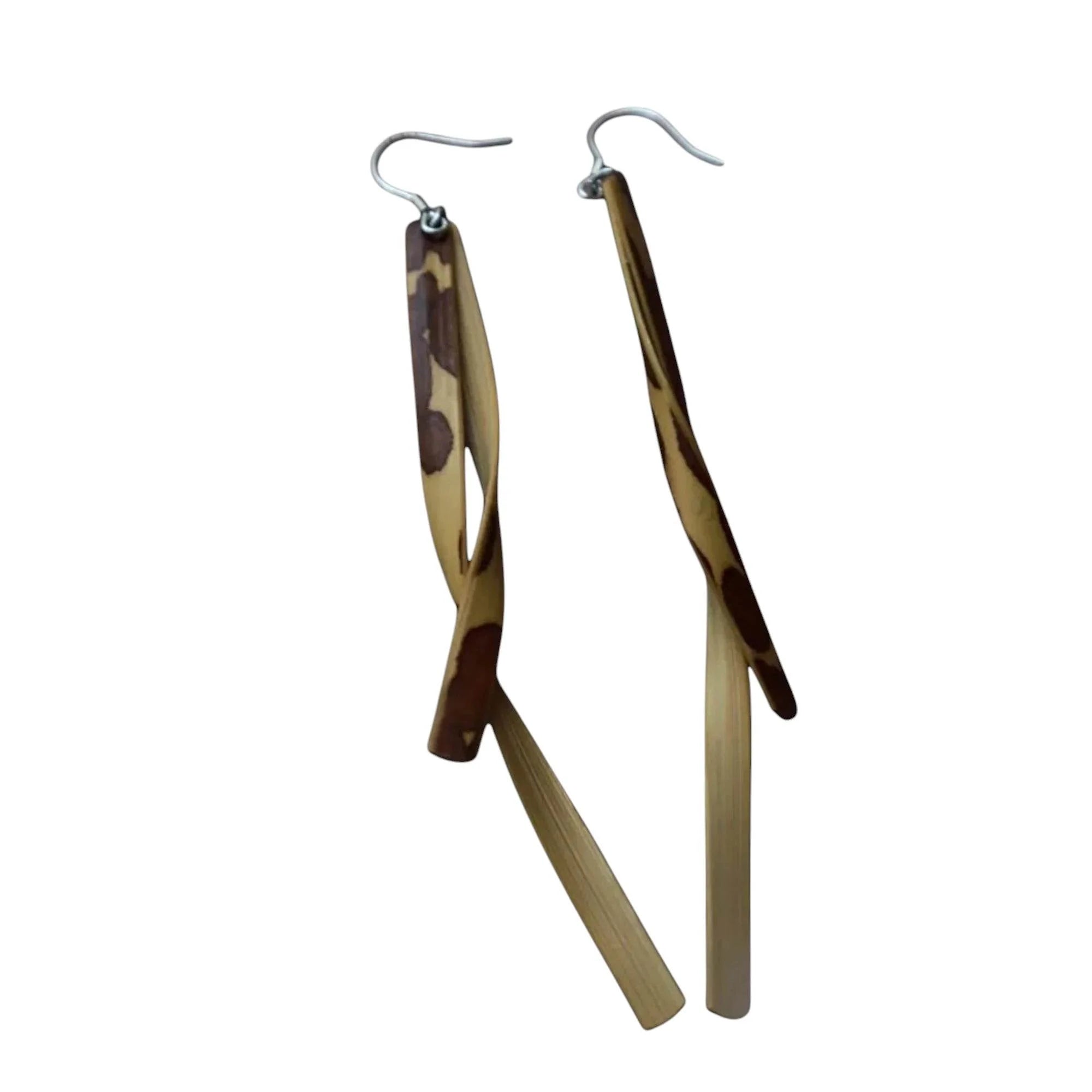 Dunhuang Bamboo Earrings - Chinoiserie Dangle Gifts for Women - SinoCultural -- ZBXK-A3-0237