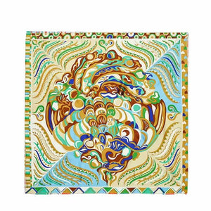 14 Momme Silk Crepe Satin Square Silk Scarf 90x90 cm - SinoCultural -- LS040-1