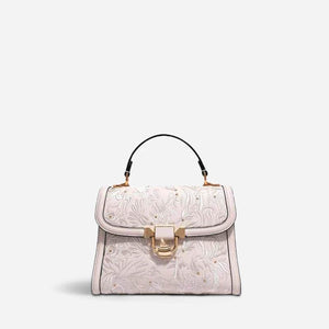 Embroidery Leather Handbag Dunhuang Culture Designer Bag - SinoCultural -- CXXB054B