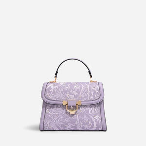 Embroidery Leather Handbag Dunhuang Culture Designer Bag - SinoCultural -- CXXB054B