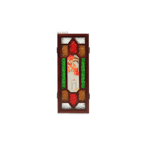 Embroidery Chinese Style Rosewood Cantonese Mansion Window Ornament - SinoCultural -- BXL06WCS174A02