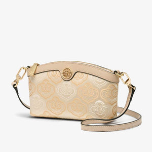 Embroidery Leather Clutch Bag Auspicious Clouds - SinoCultural -- SC1599-G3