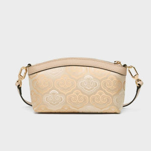 Embroidery Leather Clutch Bag Auspicious Clouds - SinoCultural -- SC1599-G3