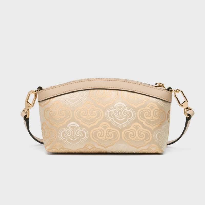Embroidery Leather Clutch Bag Auspicious Clouds - SinoCultural -- SC1599-G3