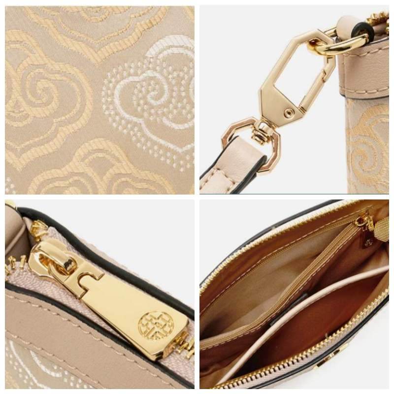 Embroidery Leather Clutch Bag Auspicious Clouds - SinoCultural -- SC1599-G3