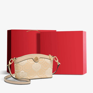 Embroidery Leather Clutch Bag Auspicious Clouds - SinoCultural -- SC1599-G3