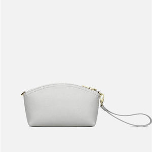 Embroidery Leather Grey Camellia Women Handbag Wallet - SinoCultural -- P220248-3