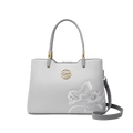 Embroidery Leather Grey Tote Bag Azalea Women Handbag - SinoCultural -- P120321