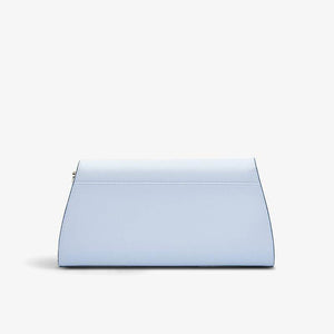 Embroidery Leather Clutch Bag Blue Orchid Elegant Handbag - SinoCultural -- P520009