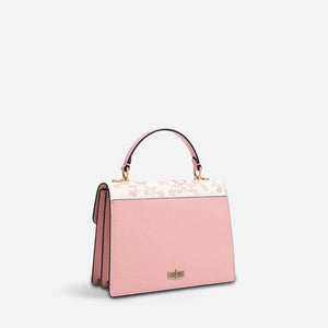 Embroidery Leather Peony Clutch Bag New Chinese Style Handbag - SinoCultural -- CXXB049PK