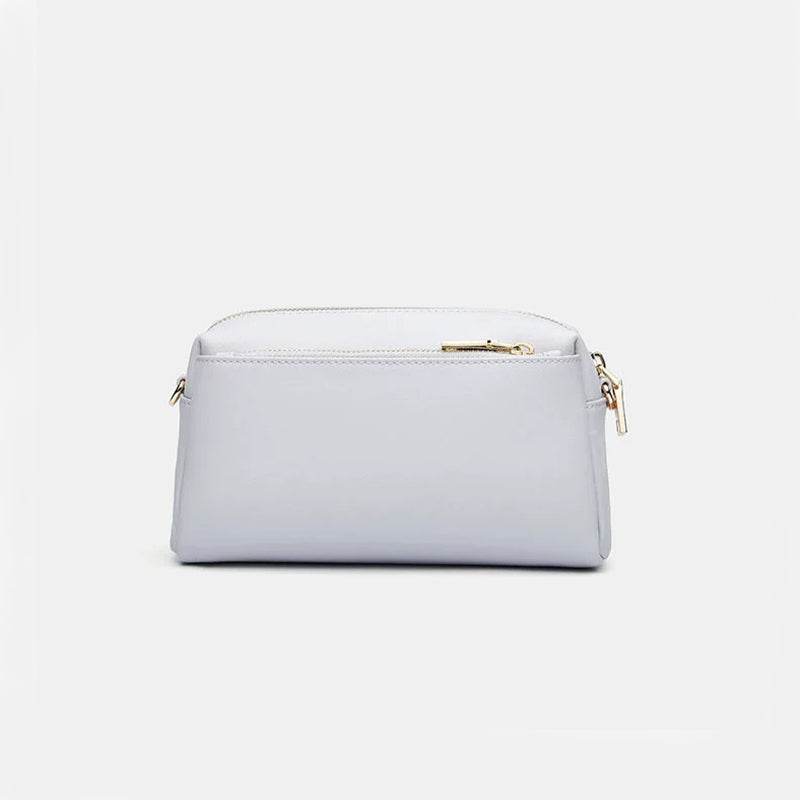 Embroidery Leather Purple Bauhinia Hand Clutch Wallet - SinoCultural -- P220276