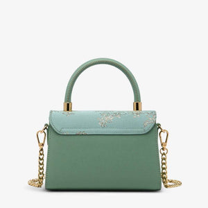 Embroidery Leather Shoulder Handbag Luxury Jacquard - SinoCultural -- SC1630-D1