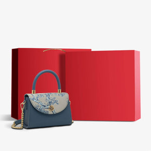 Embroidery Leather Shoulder Handbag Luxury Jacquard - SinoCultural -- SC1630-D1