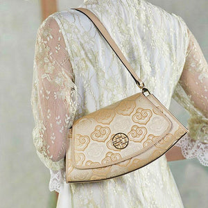Embroidery Leather Single Shoulder Underarm Bag Auspicious Cloud - SinoCultural -- SC1688-D5