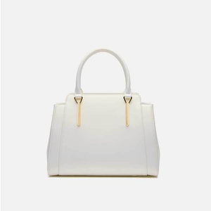 Sinocultural Embroidery Leather Tote Bag White Lotus Crossbody Bag - SinoCultural -- P120317