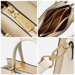 Embroidery Leather Tote Handbag Prosperous Peony - SinoCultural -- SC1605-S2