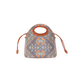Zhuang Brocade Vintage Drawstring Bucket Bag - SinoCultural -- FJ120670