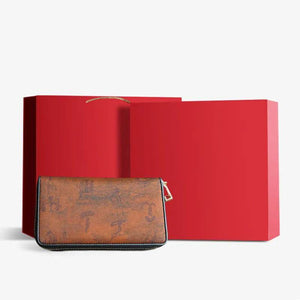 Xiangyunsha Silk Cloud Brocade Heritage Clutch Wallet - SinoCultural -- PWCD196-1