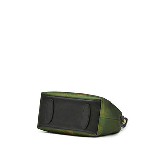 Xiangyunsha Silk Dark Green Mulberry Silk Shoulder Bag - SinoCultural -- P170083-2
