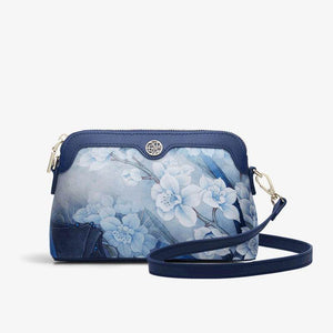 Mulberry Silk Handcrafted Flower Clutch Bag Women Wallet Eveing Purse - SinoCultural -- P170029-B