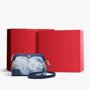 Mulberry Silk Handcrafted Flower Clutch Bag Women Wallet Eveing Purse - SinoCultural -- P170029-B