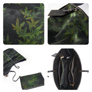 Xiangyunsha Silk Large-Capacity Green Tote Bag - SinoCultural -- P270606
