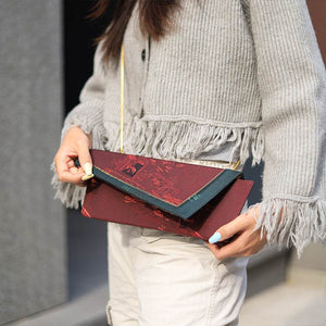 Ultra-Light Envelope Clutch Handbag in Recycled Fabric with Hualuo Silk 216g - SinoCultural -- GD1202