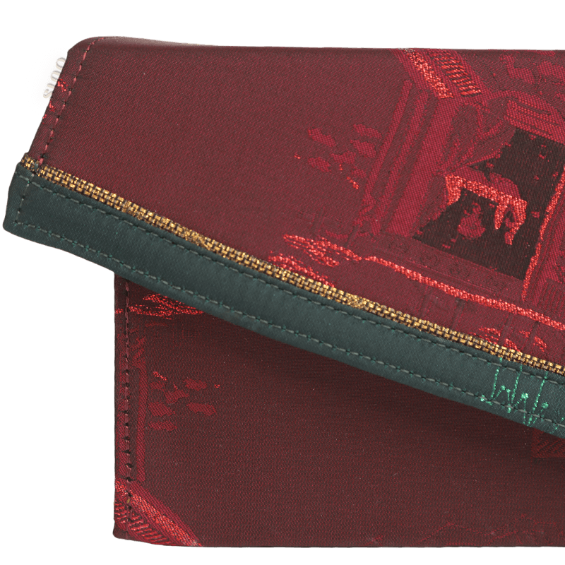 Ultra-Light Envelope Clutch Handbag in Recycled Fabric with Hualuo Silk 216g - SinoCultural -- GD1202