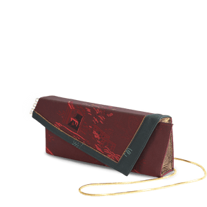 Ultra-Light Envelope Clutch Handbag in Recycled Fabric with Hualuo Silk 216g - SinoCultural -- GD1202