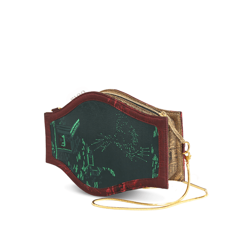 Ultra-Light Water Bottle-Shaped Song Brocade Vintage Style Crossbody Bag 164g - SinoCultural -- GD1204